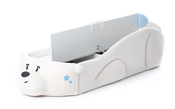 Кровать-игрушка Мишка Pasha с ящиком, белый в Перми - изображение