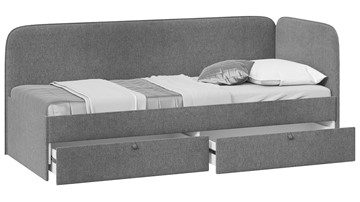 Кровать подростковая Молли тип 1 (80), Микровелюр Scandi Graphite 22 в Перми - предосмотр 1