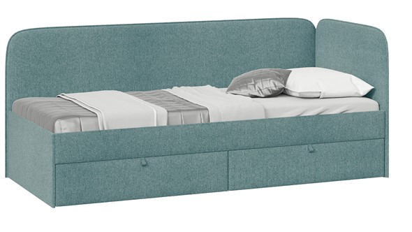 Кровать в детскую Молли тип 1 (80), Микровелюр Scandi Indigo 11 в Перми - изображение