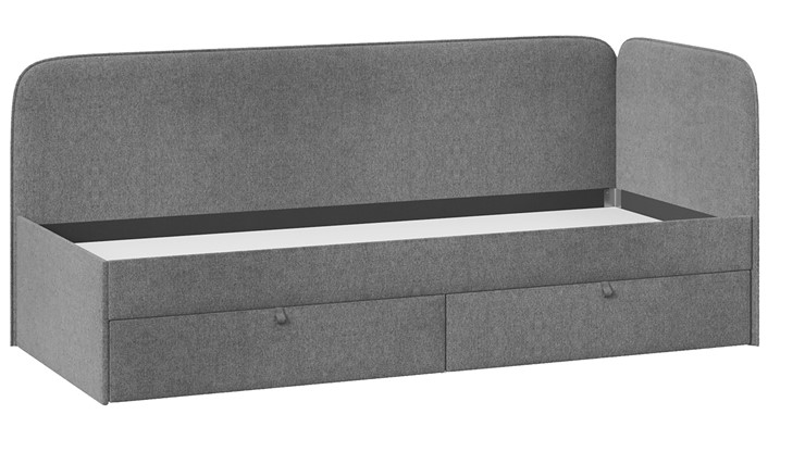 Кровать подростковая Молли тип 1 (90), Микровелюр Scandi Graphite 22 в Перми - изображение 2