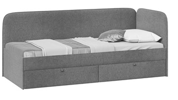 Кровать подростковая ТриЯ Молли тип 1 (90), Микровелюр Scandi Graphite 22 в Соликамске