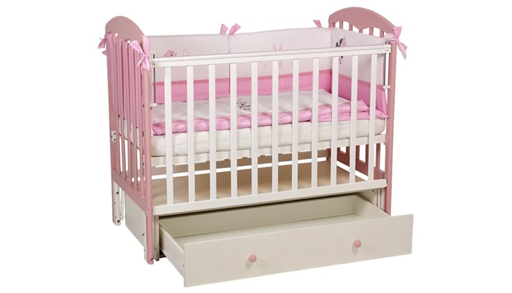 Детская кровать Polini kids Simple 328, белый-розовый в Чайковском - изображение 5