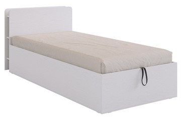Кровать в детскую с подъемным механизмом Юниор 90х200 (белое дерево) в Перми - предосмотр