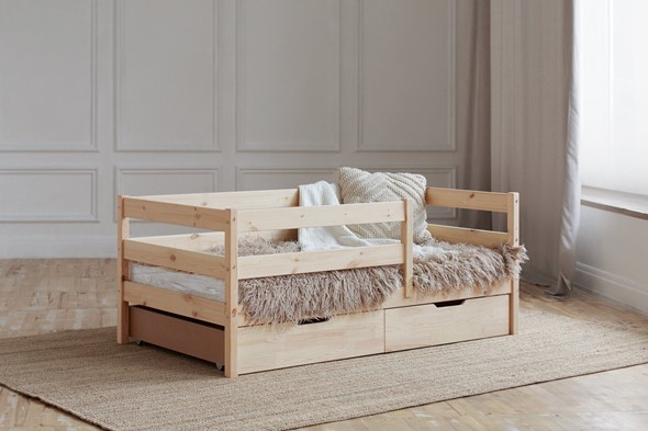 Детская кровать Софа с ящиками, без покраски в Перми - изображение