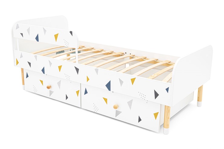 Кровать в детскую Stumpa Классика "Треугольники желтый, синий" в Перми - изображение 7