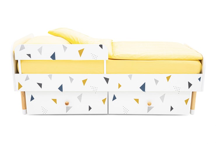 Кровать в детскую Stumpa Классика "Треугольники желтый, синий" в Перми - изображение 8