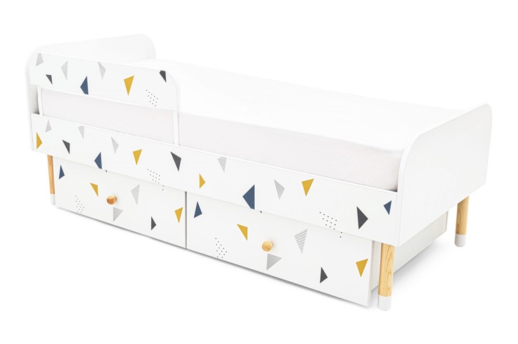 Кровать в детскую Stumpa Классика "Треугольники желтый, синий" в Перми - изображение 9
