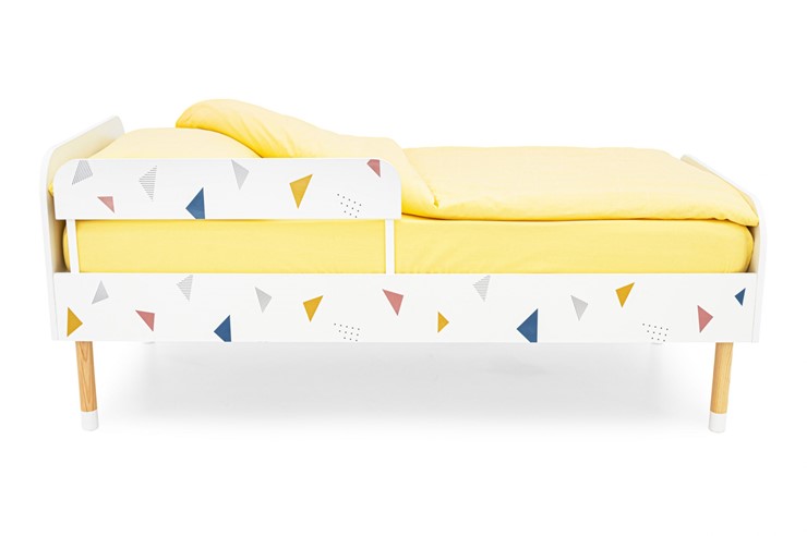 Кровать в детскую Stumpa Классика "Треугольники желтый, синий, розовый" в Перми - изображение 5