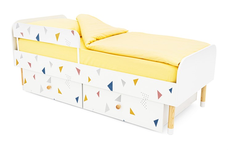 Кровать в детскую Stumpa Классика "Треугольники желтый, синий, розовый" в Перми - изображение 7