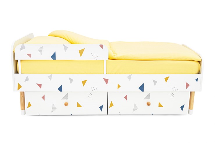 Кровать в детскую Stumpa Классика "Треугольники желтый, синий, розовый" в Перми - изображение 12