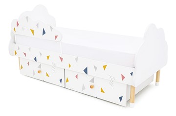 Кроватка Stumpa Облако "Треугольники желтый, синий, розовый" в Перми - предосмотр 9