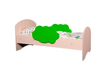 Детская кровать с бортиками ТМК Тучка, корпус Дуб млечный, фасад Лайм в Перми