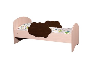 Детская кровать с бортиками ТМК Тучка, корпус Дуб млечный, фасад Венге в Перми