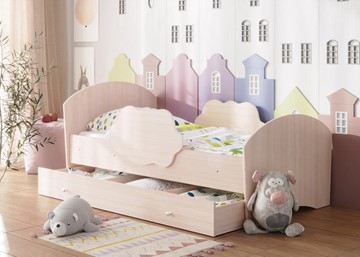 Детская кровать ТМК Тучка с ящиком, корпус Дуб млечный, фасад Дуб млечный в Перми