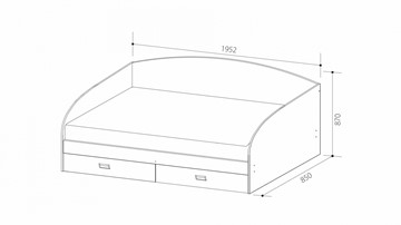 Кроватка Юниор-3 с ящиками в Перми - предосмотр 1