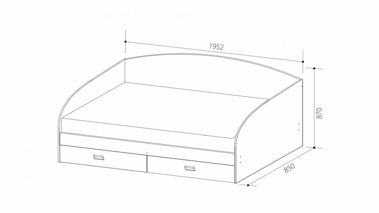 Кроватка Юниор-3 с ящиками в Перми - изображение 1