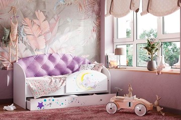 Детская кровать Звездочка с бортиком, Фиолетовый в Березниках
