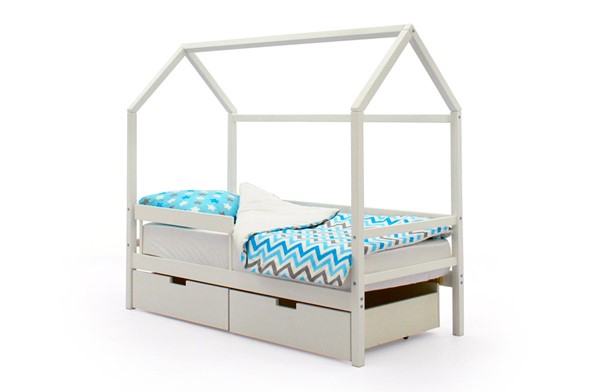 Кровать-домик в детскую Svogen белый в Перми - изображение