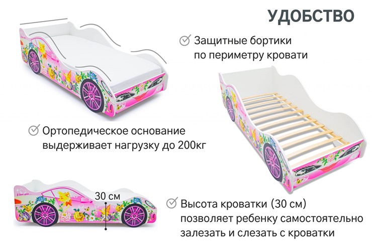 Детская кровать-машина Фея в Перми - изображение 4