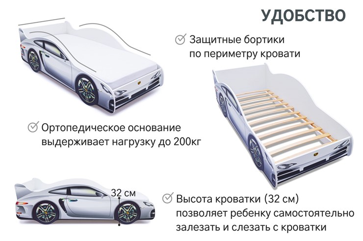 Кровать-машина в детскую Porsche в Перми - изображение 6