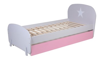 Кровать детская POLINI Kids Mirum 1915 Серый / розовый в Перми - предосмотр