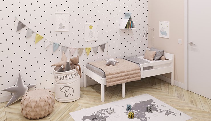 Кровать в детскую POLINI Kids Simple 935 Белый в Березниках - изображение 6