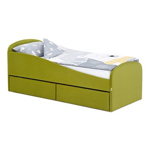 Кровать с ящиками Letmo 190х80 оливковый (велюр) в Перми - предосмотр