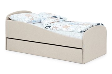 Кровать в детскую с ящиком Letmo карамель (рогожка) в Соликамске