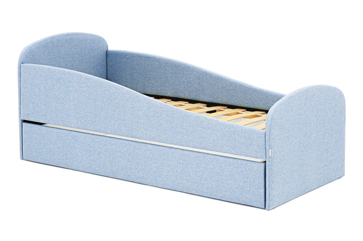 Мягкая кровать с ящиком Letmo небесный (рогожка) в Перми - изображение 12