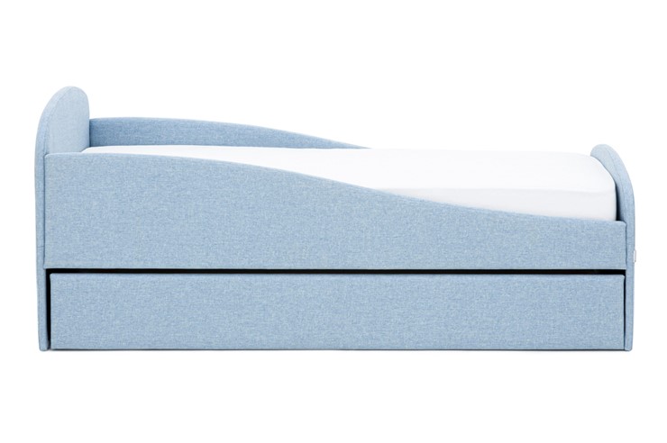 Мягкая кровать с ящиком Letmo небесный (рогожка) в Перми - изображение 17