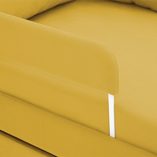 Мягкая кровать Soffal горчичный (велюр) в Перми - изображение 15