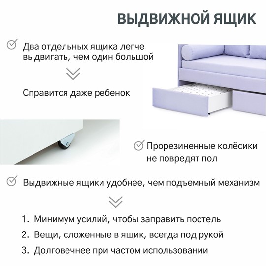 Кровать в детскую Soffal нежная сирень (микрошенилл) в Перми - изображение 22