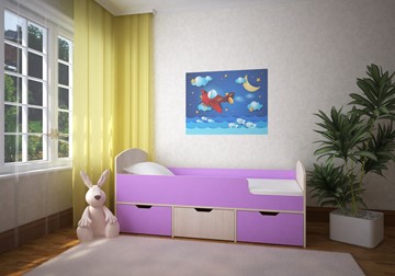 Кровать в детскую Малыш Мини, корпус Дуб молочный, фасад Ирис в Перми