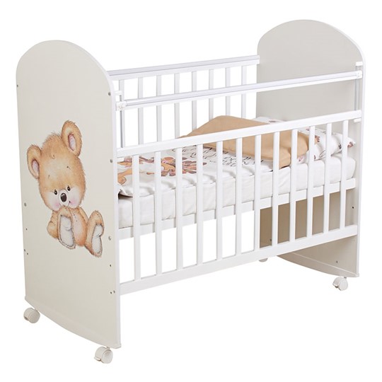 Детская кровать Фея 701 Медвежонок Белый в Перми - изображение 2