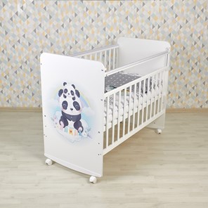 Детская кровать для девочки Фея 702 Милые панды, белый в Перми