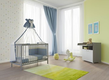 Детская кроватка POLINI Kids Simple 101 Серый в Перми - предосмотр 2