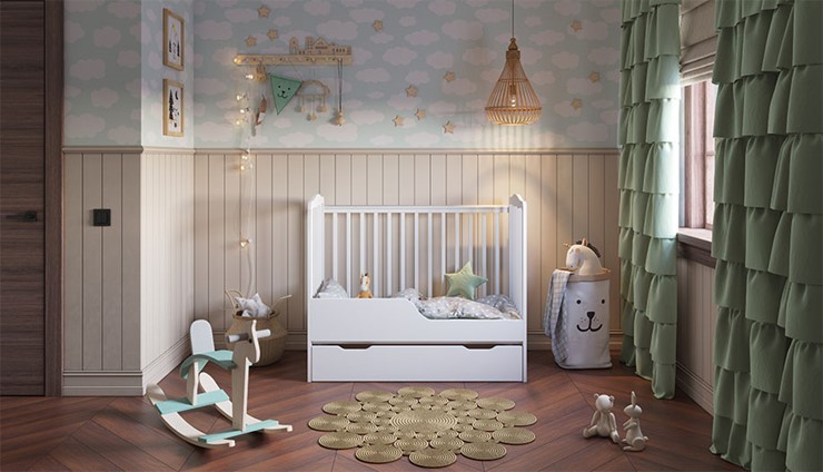Кровать в детскую POLINI Kids Simple 310-02 Белый в Березниках - изображение 9
