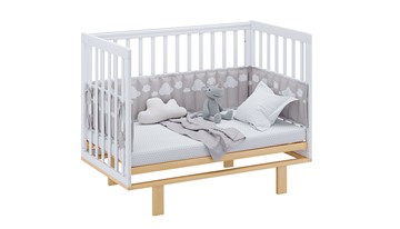 Кроватка детская серия 3400 POLINI Kids Simple 340 Белый / Натуральный в Перми - предосмотр 8