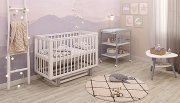 Детская кроватка серия 3400 POLINI Kids Simple 340 Белый / Серый в Перми - предосмотр 10