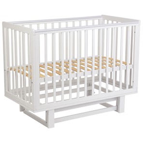 Кровать для новорожденных серия 3400 POLINI Kids Simple 340 с маятником Белый в Перми