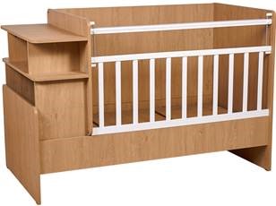 Кроватка-трансформер детская POLINI Polini kids Ameli 1150, белый-натуральный, серия Ameli в Перми