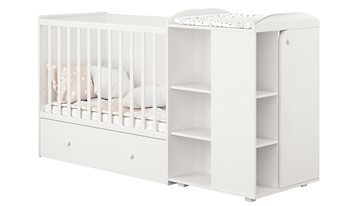 Детская кровать с комодом POLINI Kids Ameli 800 Белый, серия AMELI в Березниках - предосмотр 1