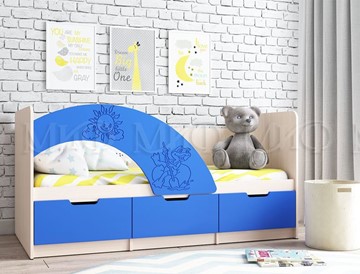 Детская кровать Юниор-3, синий матовый в Перми