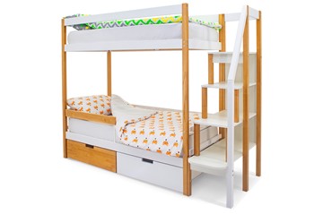 Двухэтажная детская кровать Svogen дерево-белый в Березниках - предосмотр
