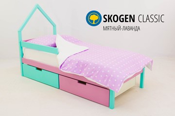 Детская кровать-домик мини Skogen мятный-лаванда в Перми - предосмотр