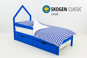 Детская кровать-домик мини Skogen синия в Чайковском