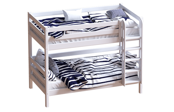 Двухъярусная кровать Авалон, восковая эмаль с прямой лестницей в Перми - изображение