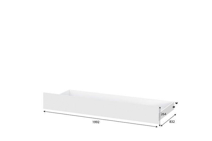 Кровать детская выкатная Токио, белый текстурный (одинарная (0,9х2,0) + выкатная) в Березниках - изображение 4