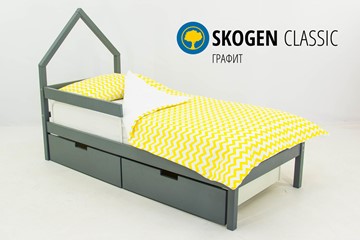 Кровать-домик в детскую мини Skogen графит в Перми - предосмотр