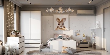 Детская комната для девочки Токио, белый текстурный в Перми